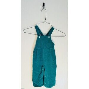 Vintage JCPenny Toddletime Corduroy Green Unisex Jumpsuit 6-9 Months